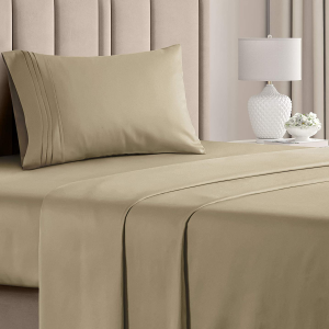 F9 Beige Fitted bed Sheet